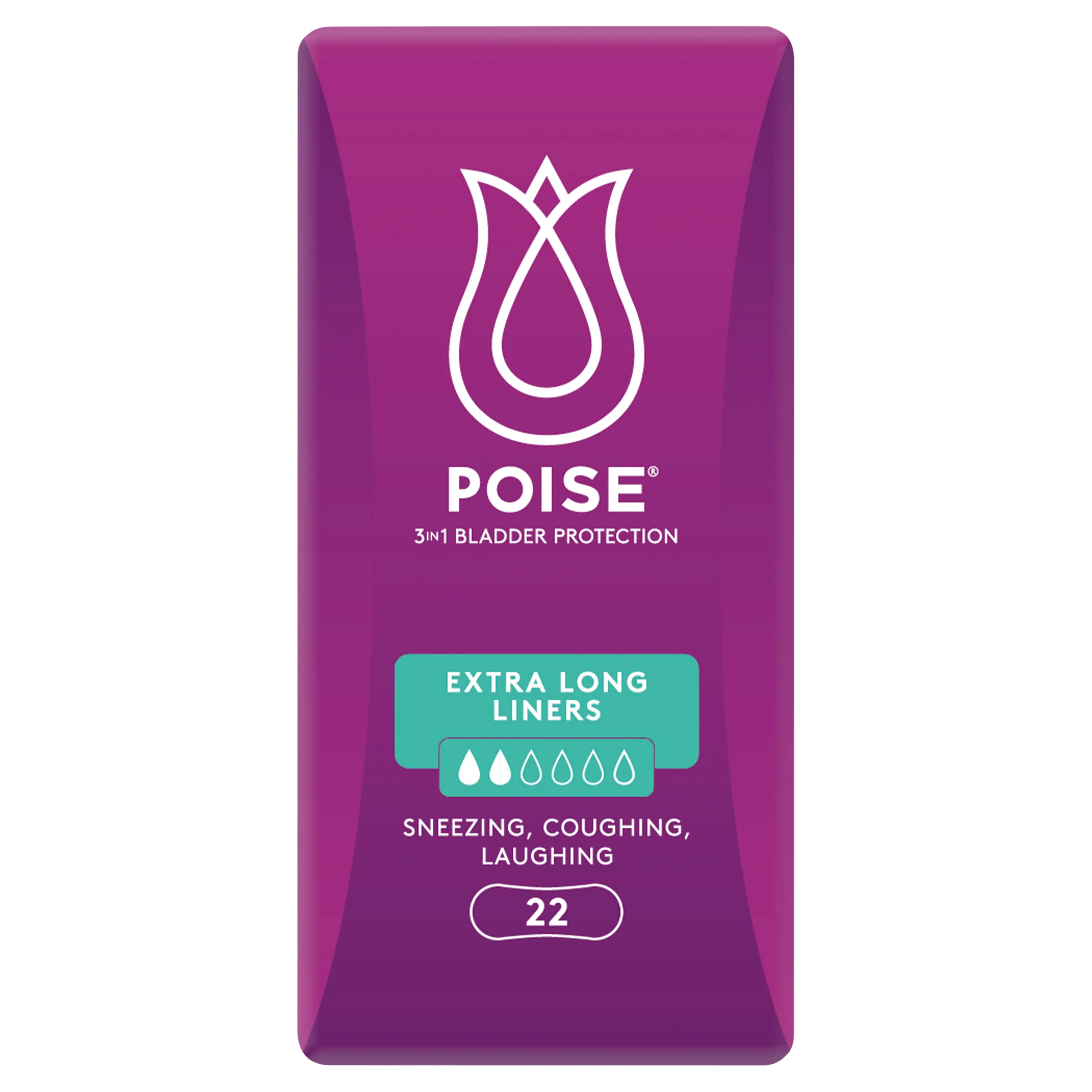 Poise Pads Extra Long Liners | 22 per packet
