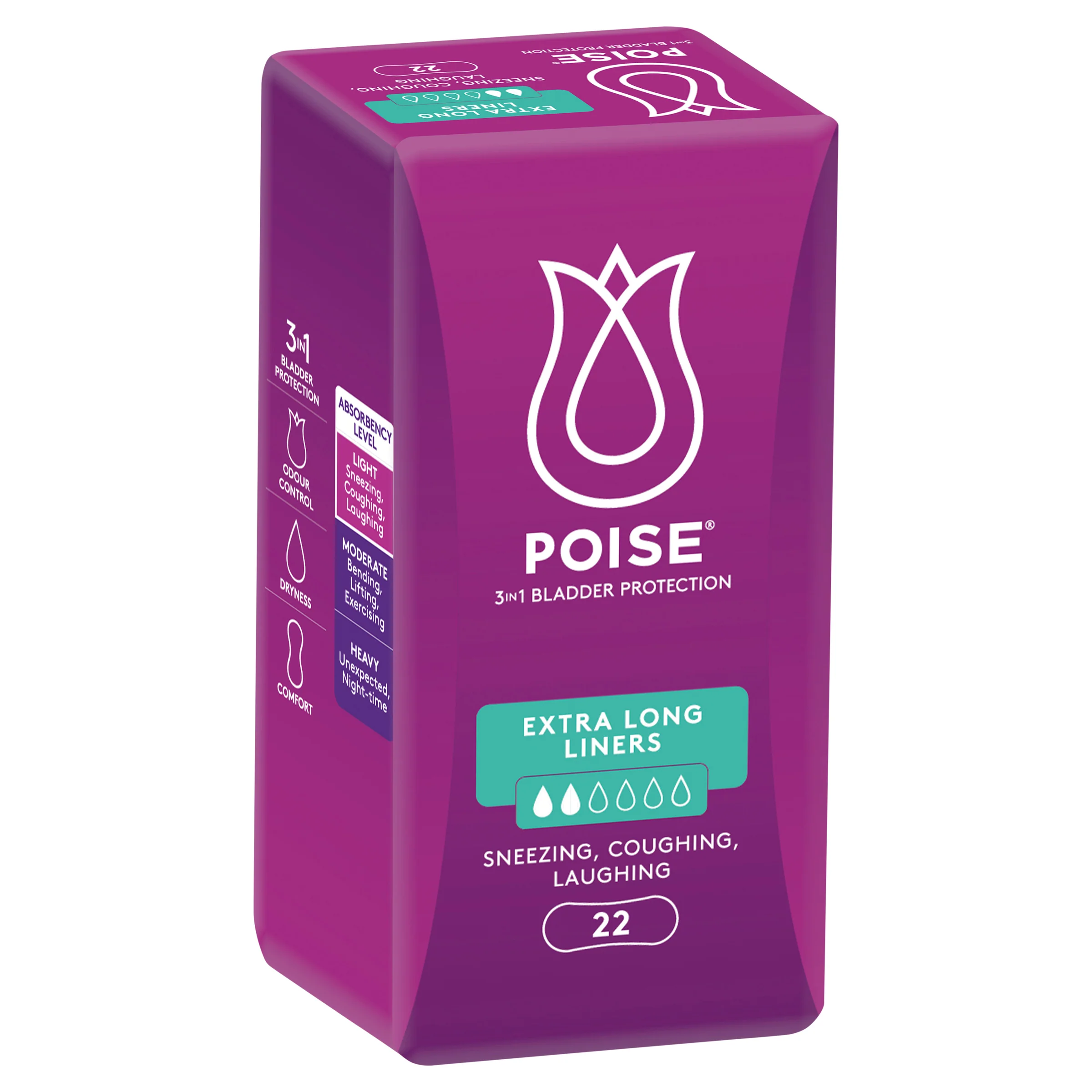 Poise Pads Extra Long Liners | 22 per packet - Image 7