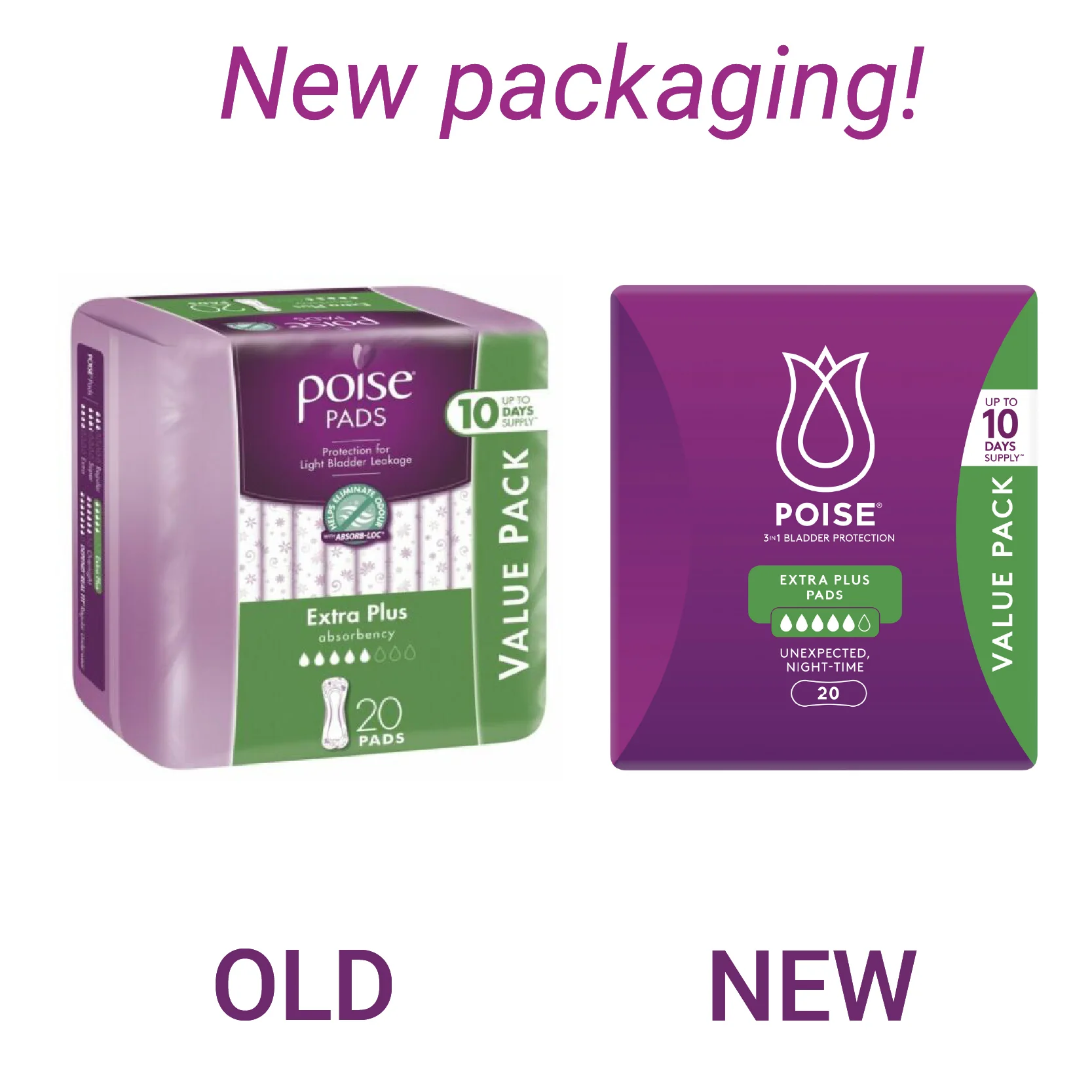 Poise Pads Extra Plus BULK PACK | 20 per packet - Image 2
