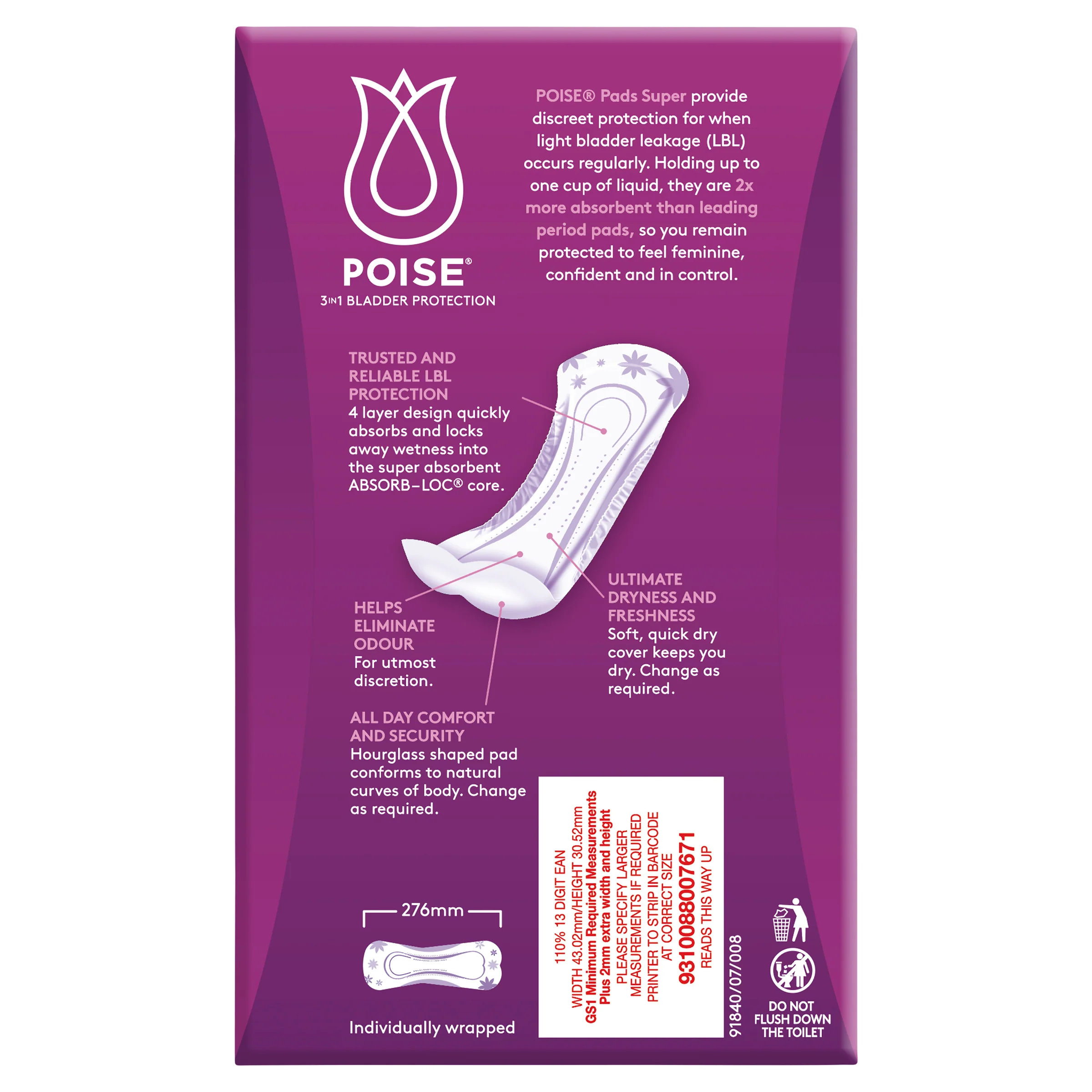 Poise Pads Super | 14 per packet - Image 3