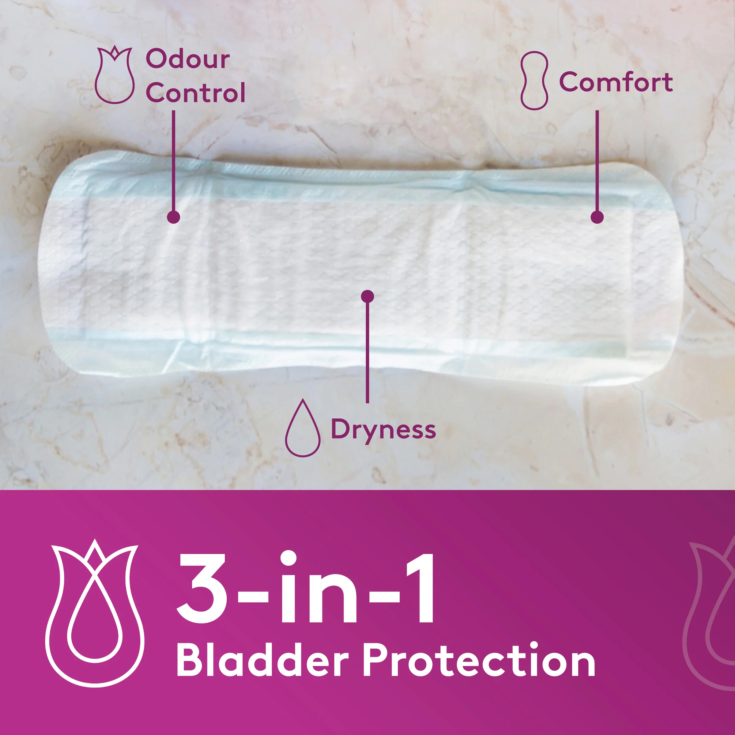 Poise Thin & Discreet Ultra Long Pads | 8 per Packet - Image 7