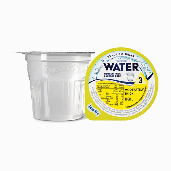 Precise Ready-To-Drink Moderately Thick/Level 3 Water 185mL Cups | Carton of 12 - Image 2