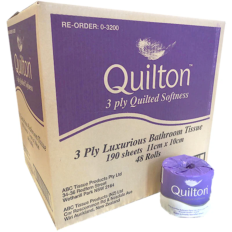 Quilton Super Premium 3 Ply Toilet Paper 190 sheets | Carton of 48 rolls - Image 3