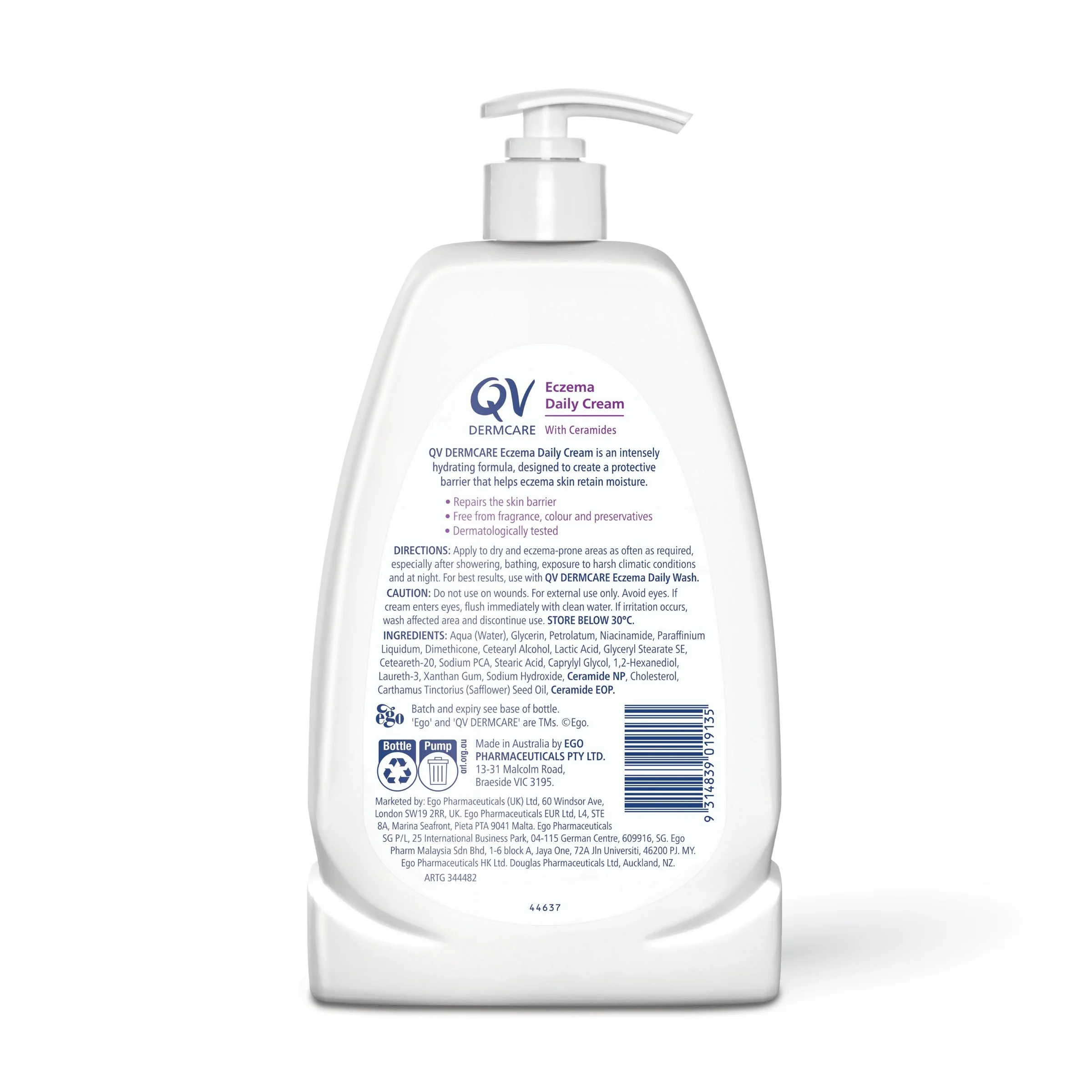 QV Dermcare Eczema Daily Cream Pump Bottle - Image 6