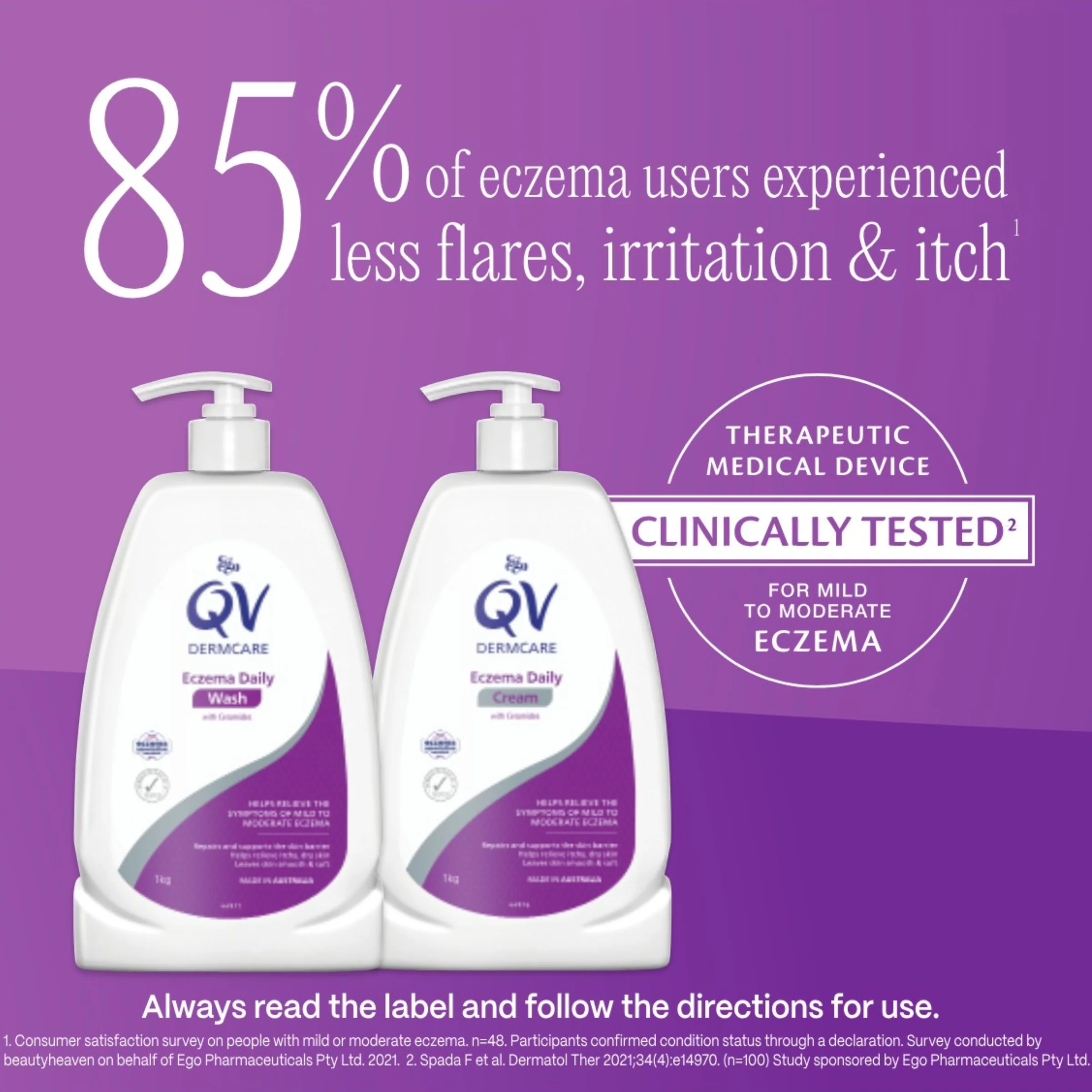QV Dermcare Eczema Daily Wash Pump Bottle - Image 7