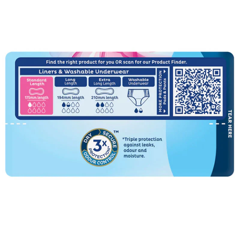 TENA Liners Standard Length | Pack of 18 - Image 3