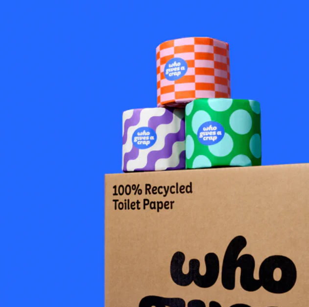 Who Gives A Crap 100% Recycled Toilet Paper | Carton of 48 Double Length Rolls - Image 3